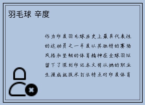 羽毛球 辛度